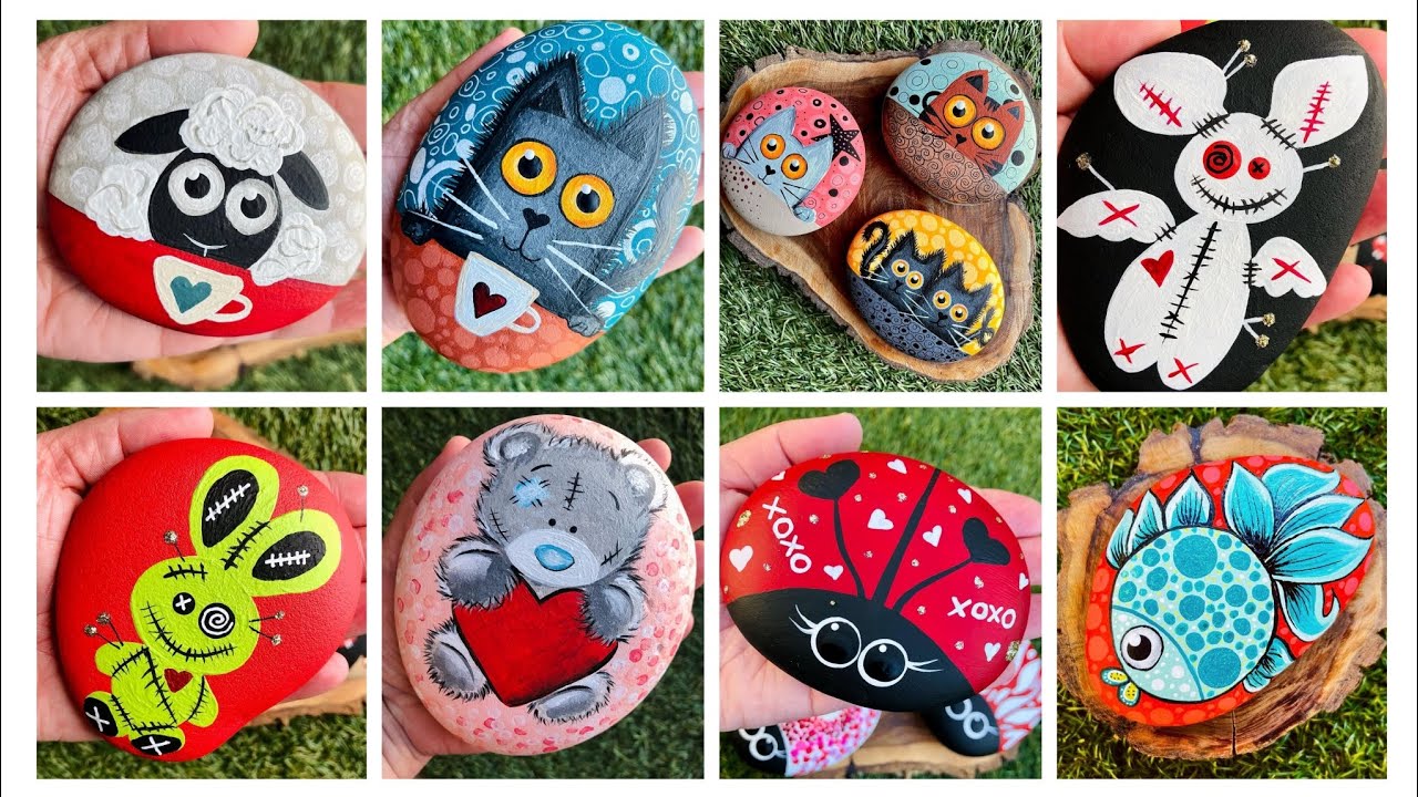Top 100 Stone painting ideas || stone art ideas || stone DIY || DIY || Rock painting || Stone paint