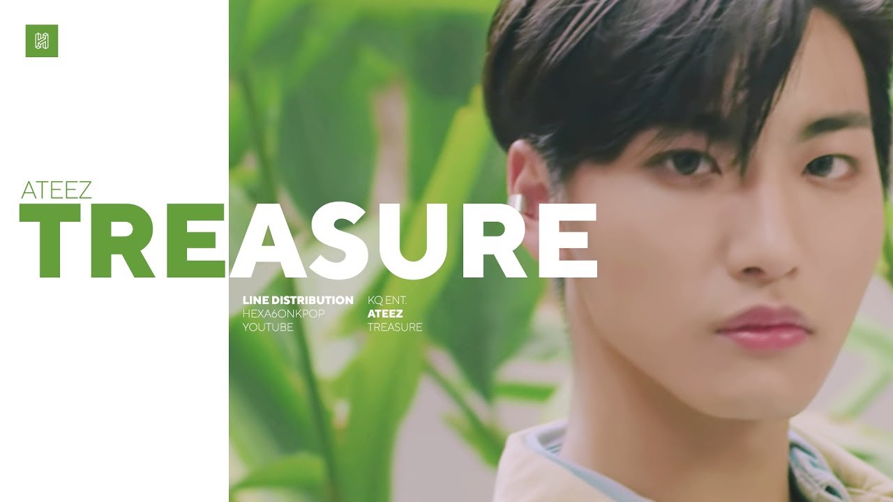 ATEEZ - TREASURE Line Distribution (Color Coded) | 에이티즈 - 트레저