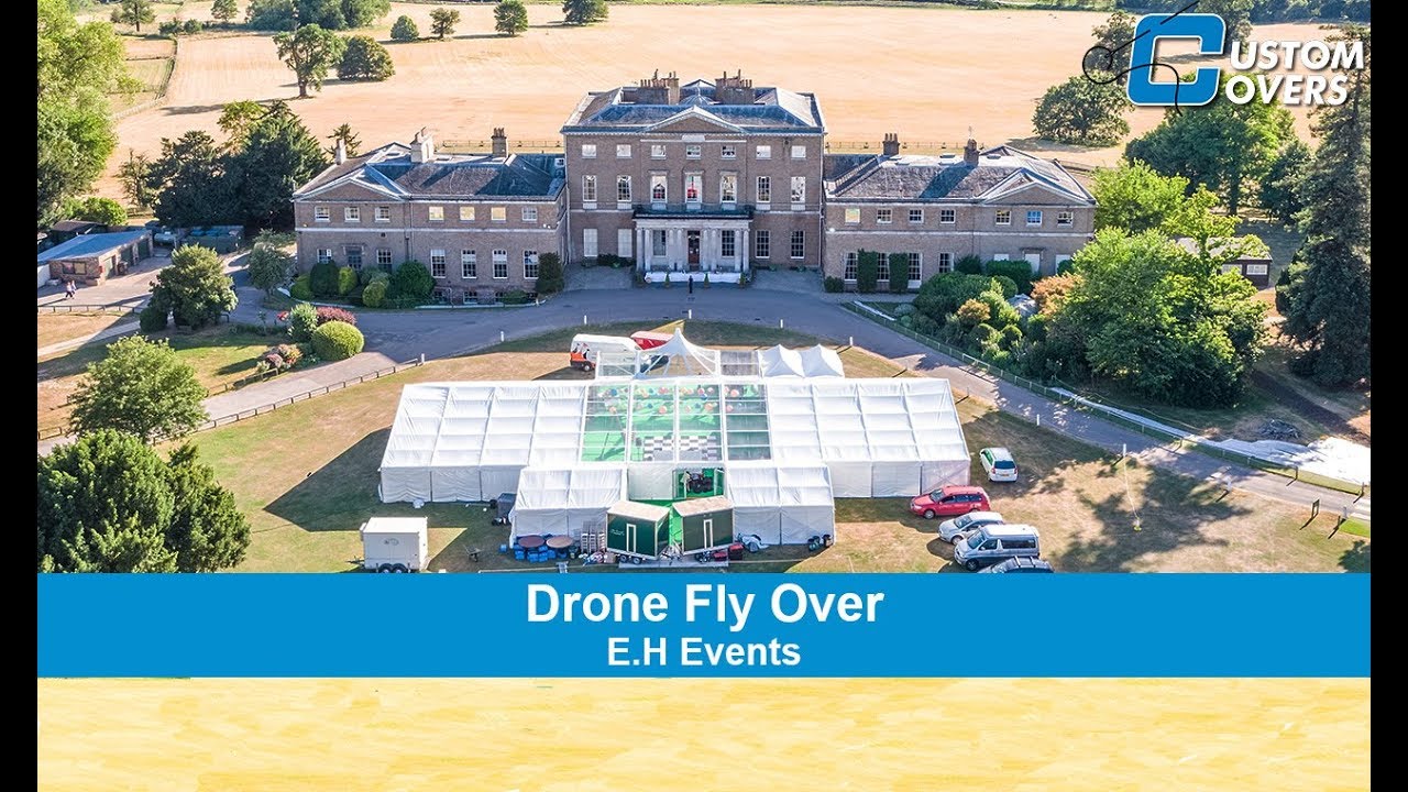 E.H Events - Drone Fly Over at Heath Mount School - Custom Covers Marquees
