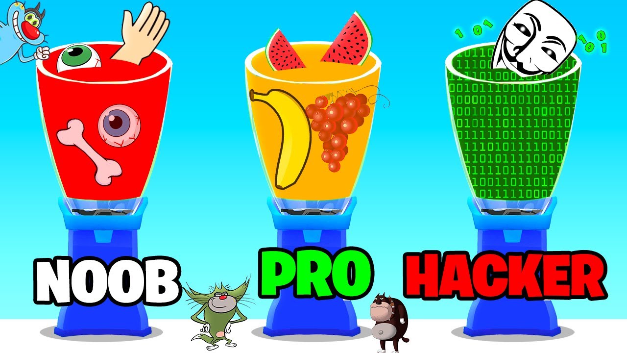 NOOB vs PRO vs HACKER vs GOD | In Blend It 3D | With Oggy And Jack | Rock Indian Gamer |