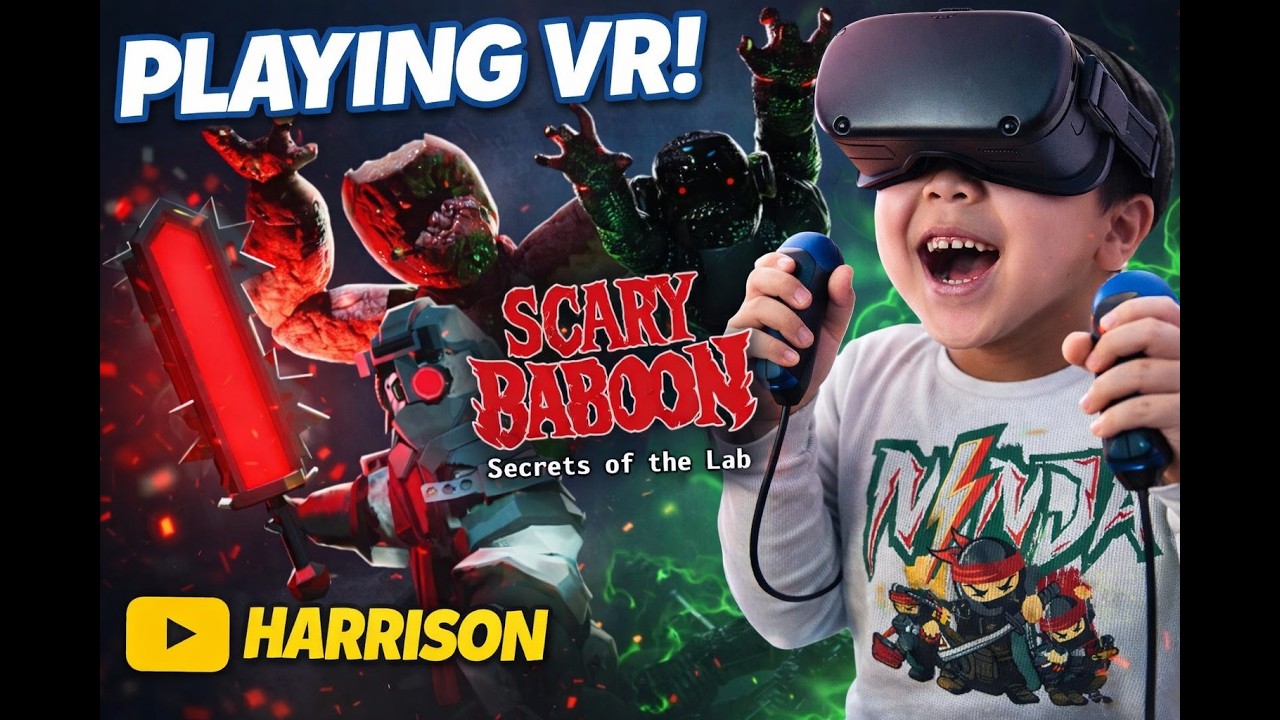 Harrison Plays SCARY BABOON in VR! 😱 (Secrets of the Lab)