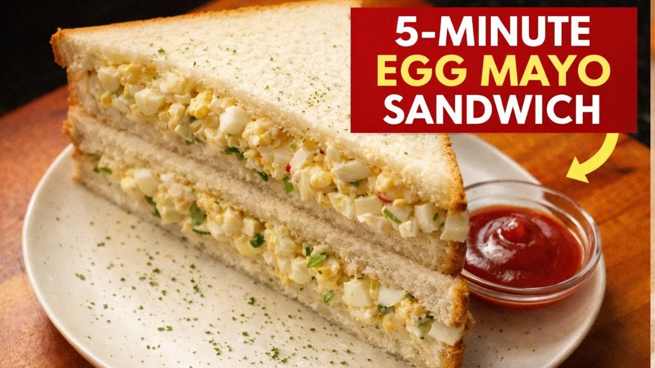 5-Minute Egg Mayo Sandwich | जब भूख अचानक लगे | Easy & Comfort Food Recipe