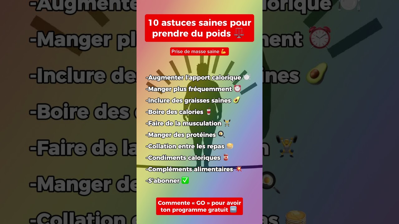 Comment prendre du poids sainement ?💪 