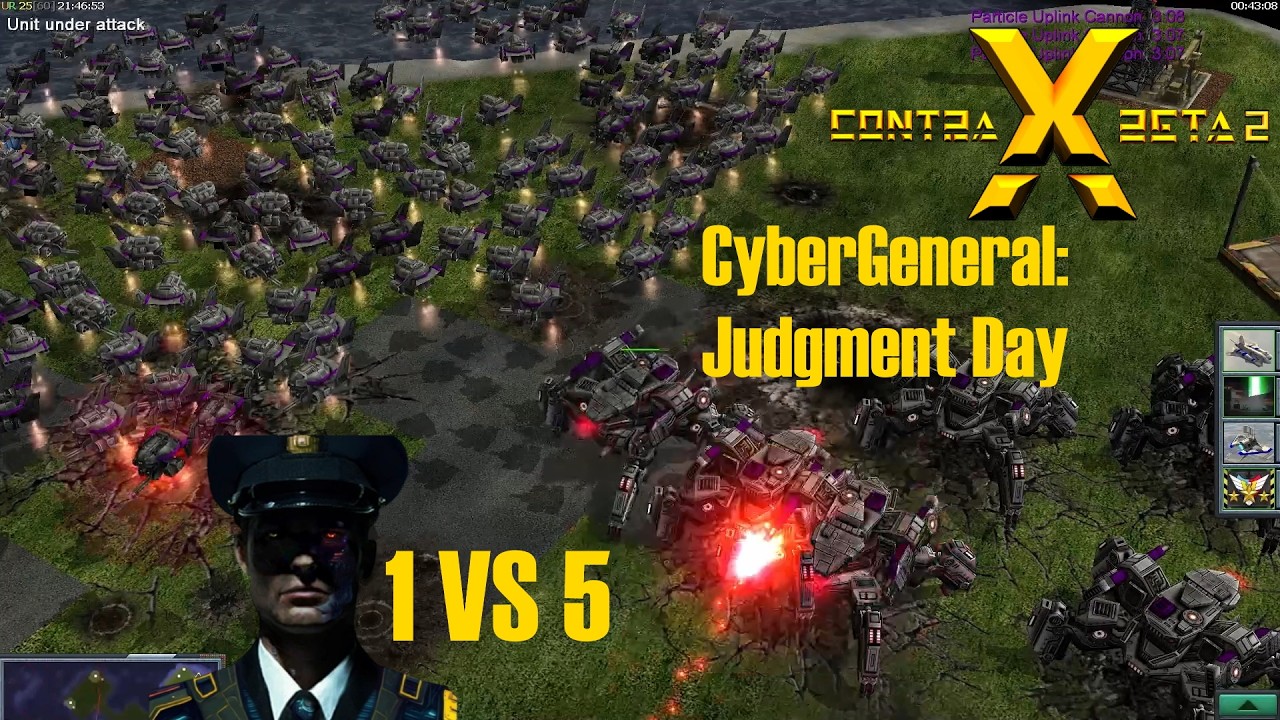 C&C Generals Contra X Beta 2 (1 против 5 безумных ИИ, CyberGeneral: Судный день)