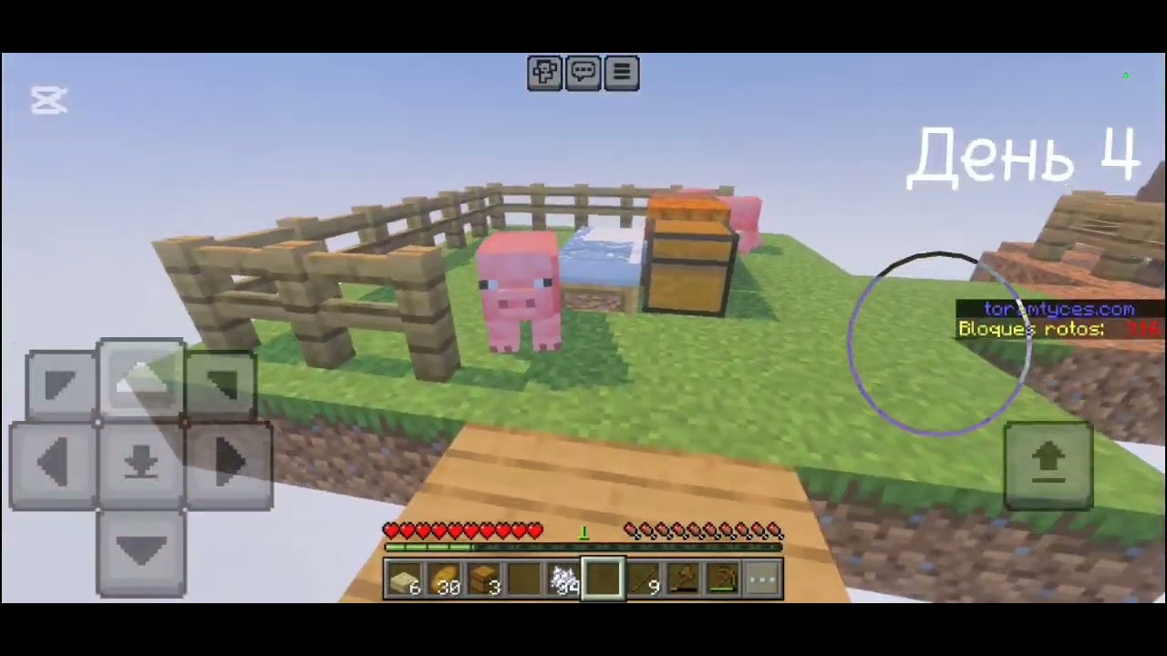 Выживание на одном блоке | День 3-4 #майнкрафт #minecraft #тренды 