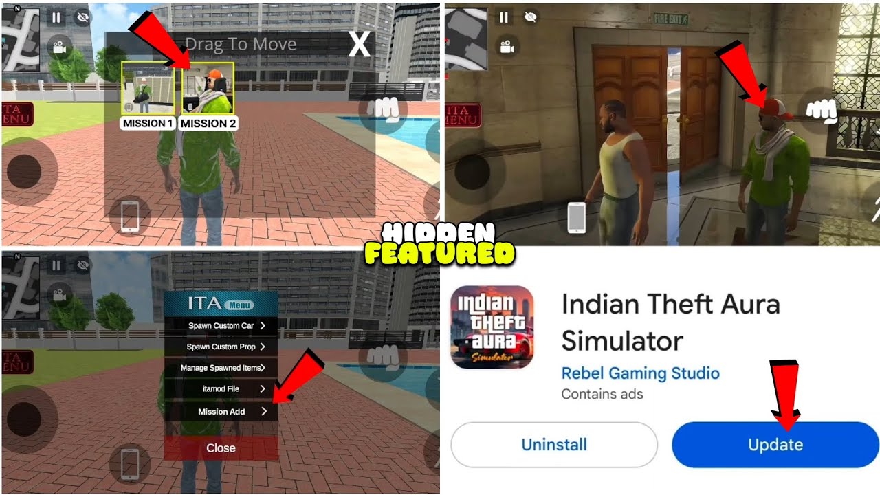 New Update Of Indian Theft Aura Simulator- mission Add+New Features Indian Theft Aura Simulator 