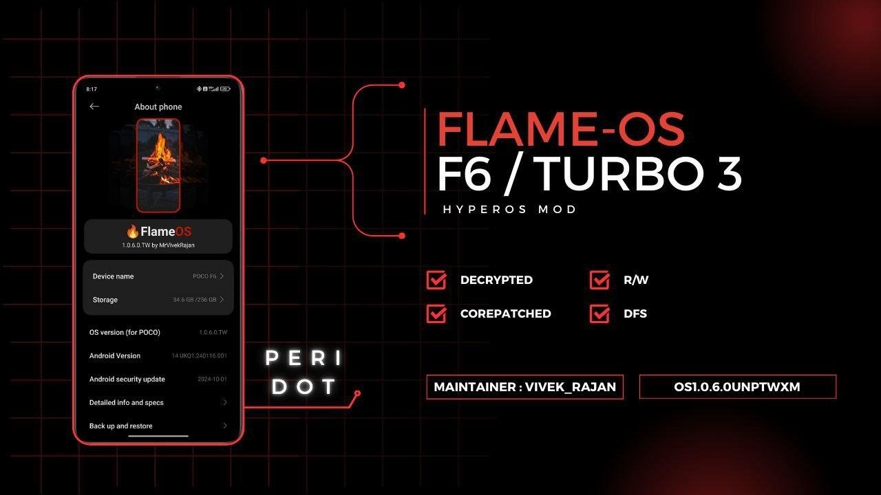 FlameOS ROM: Poco F6 (Redmi Turbo 3) Easy Flashing Guide
