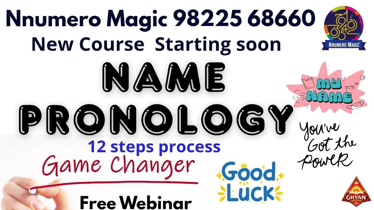 Name Pronology Free Webinar. #numerology  Advanced Course starting soon, Nnumero Magic 9822568660