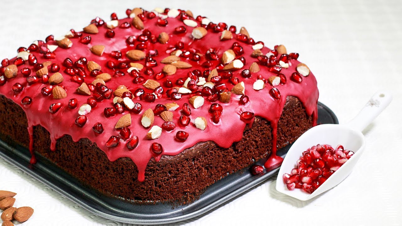 GRANATAPFEL SCHOKOKUCHEN zum Anbeißen schön!