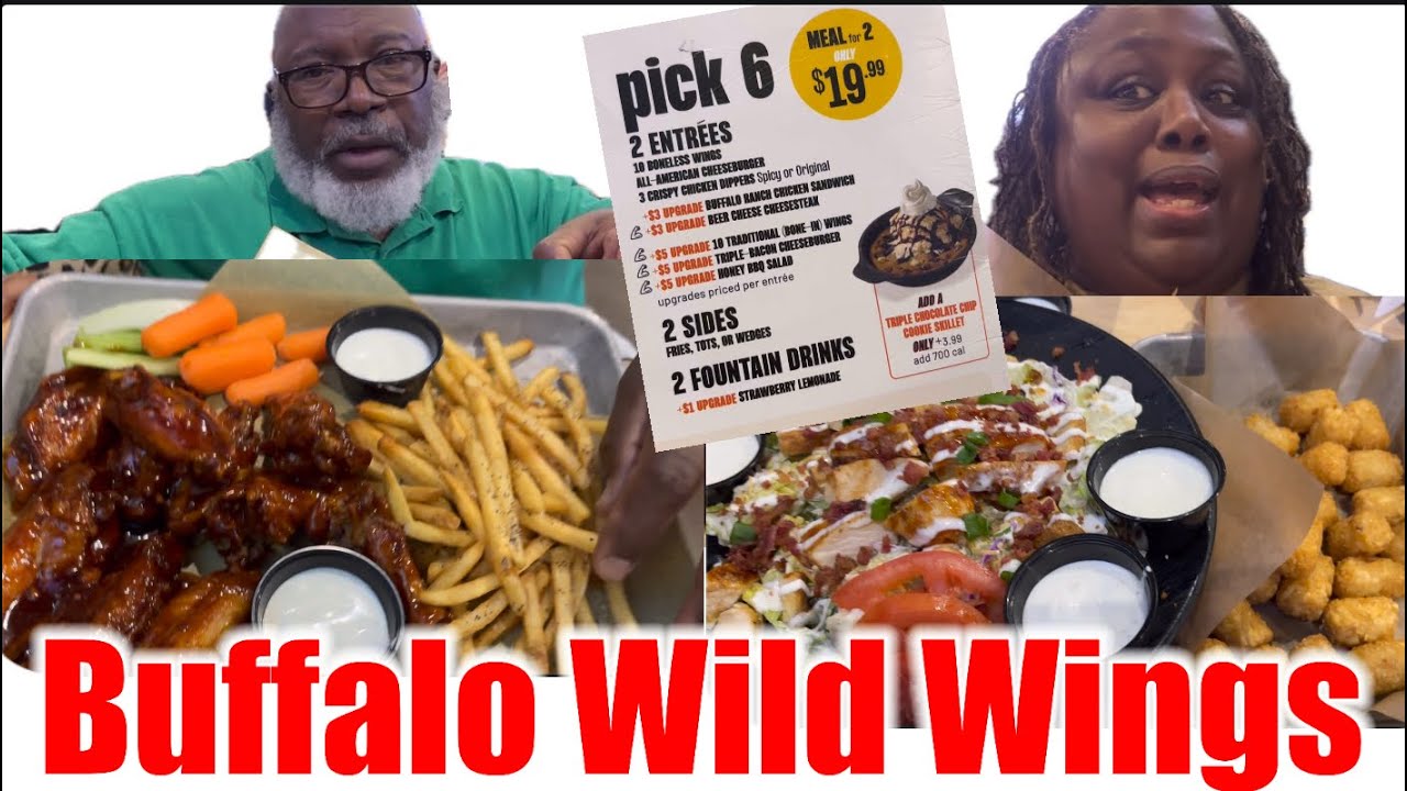 Выберите 6 из мукбанга в Buffalo Wild Wings