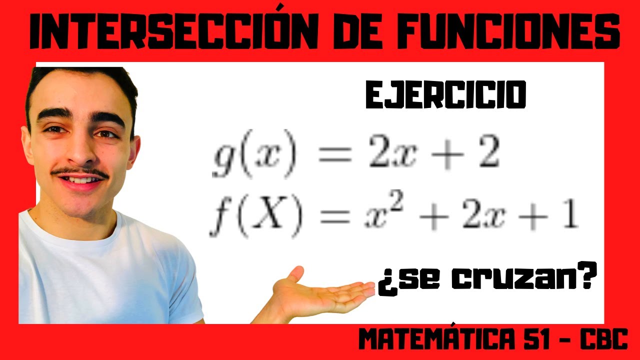 Ejercicio: CALCULAR PUNTOS DE INTERSECCIÓN (explicación completa) |Matemática 51 UBA CBC