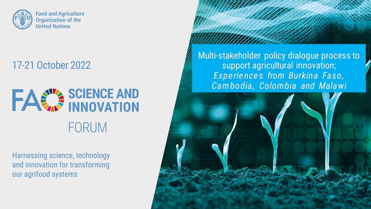 Multi stakeholder policy dialogue process to support agricultural innovation