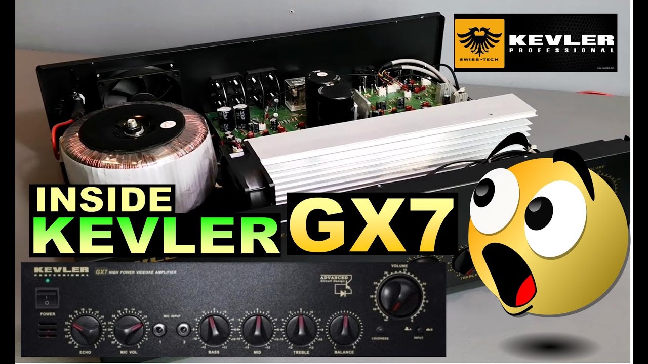 KEVLER GX7 INSIDE 800 watts x 2 INTEGRATED AMPLIFIER review 