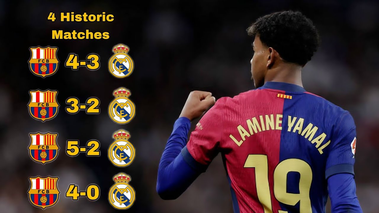 جنون برشلونة 🔥🤯 اخر 4 مباريات كلاسيكو أهان فيها برشلونة ريال مدريد ~ جنون المعلقين 1080i 🔥🎧