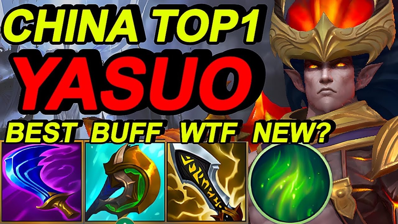 Wild Rift China Top1 Yasuo Top - Top1 OP Build Runes - Sovereign YASUO Gameplay