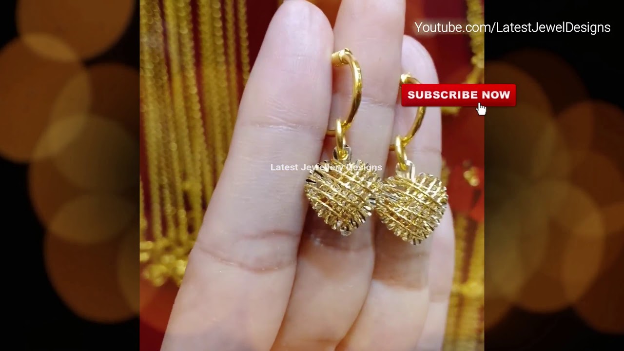 Light Weight Gold Earrings Collection || Fashionable Gold Earring Designs || 22K GOLD EARRINGS