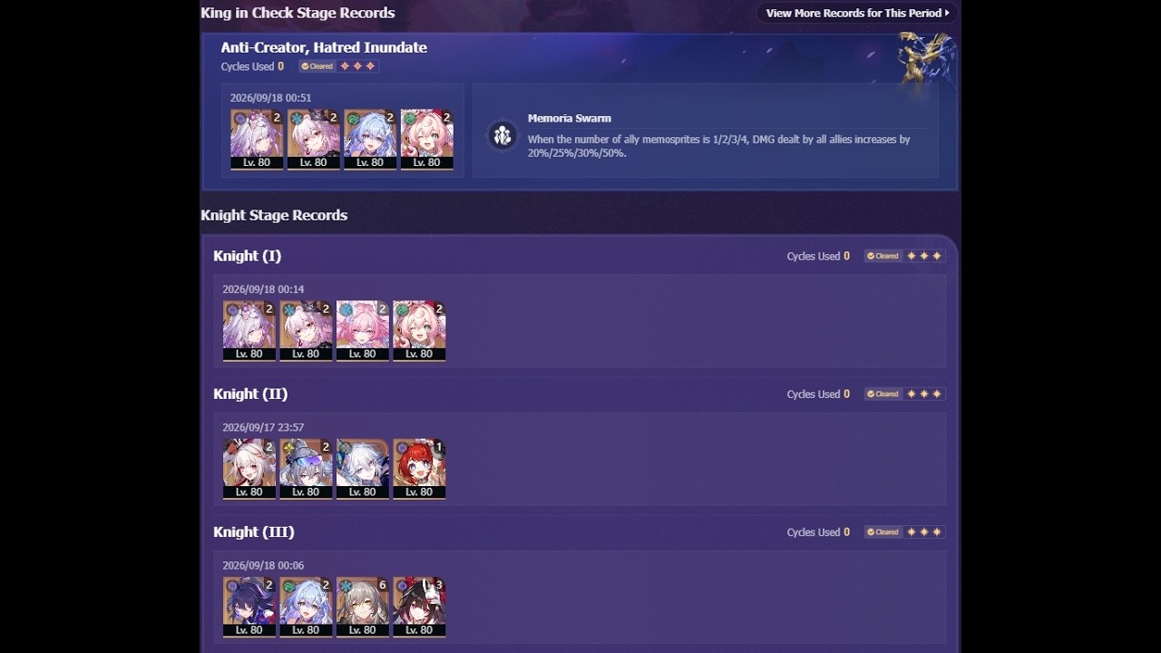 Castorice x SW999 x Seele - 0 cycle ALL 4.5 Anomaly Arbitration | Honkai Star Rail