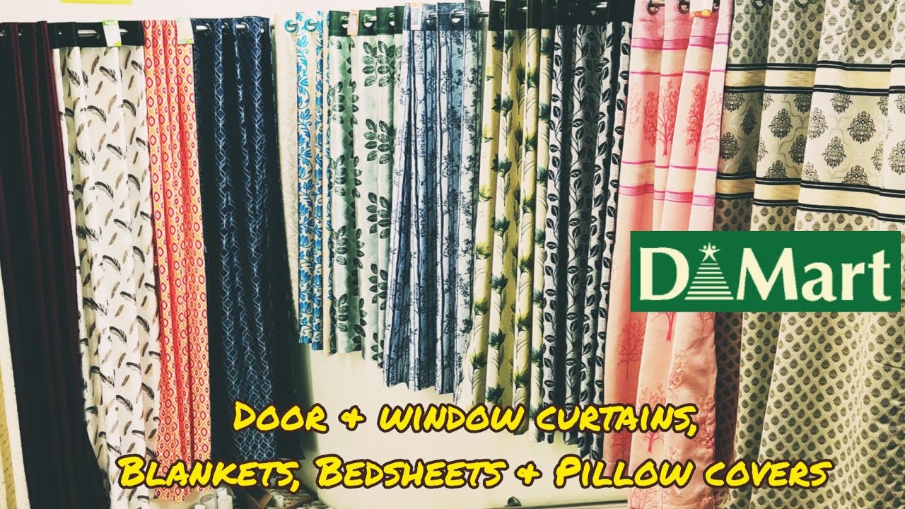 Dmart new collection of stylish curtains(door & window), blankets & bedsheets, latest offers, useful