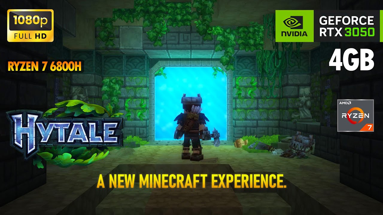 Hytale | RTX 3050 Laptop | Ryzen 7 6800H | 16GB(2x8) | Multi Settings Gametest