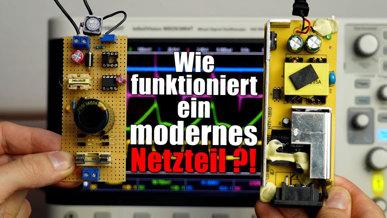 Wie funktioniert ein modernes Netzteil?! (230V AC zu 5/12V DC) DIY Flyback Schaltung!