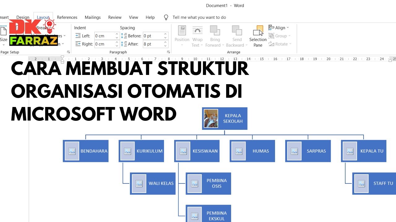 CARA MEMBUAT STRUKTUR ORGANISASI DI MICROSOFT WORD || MUDAH DAN PRAKTIS