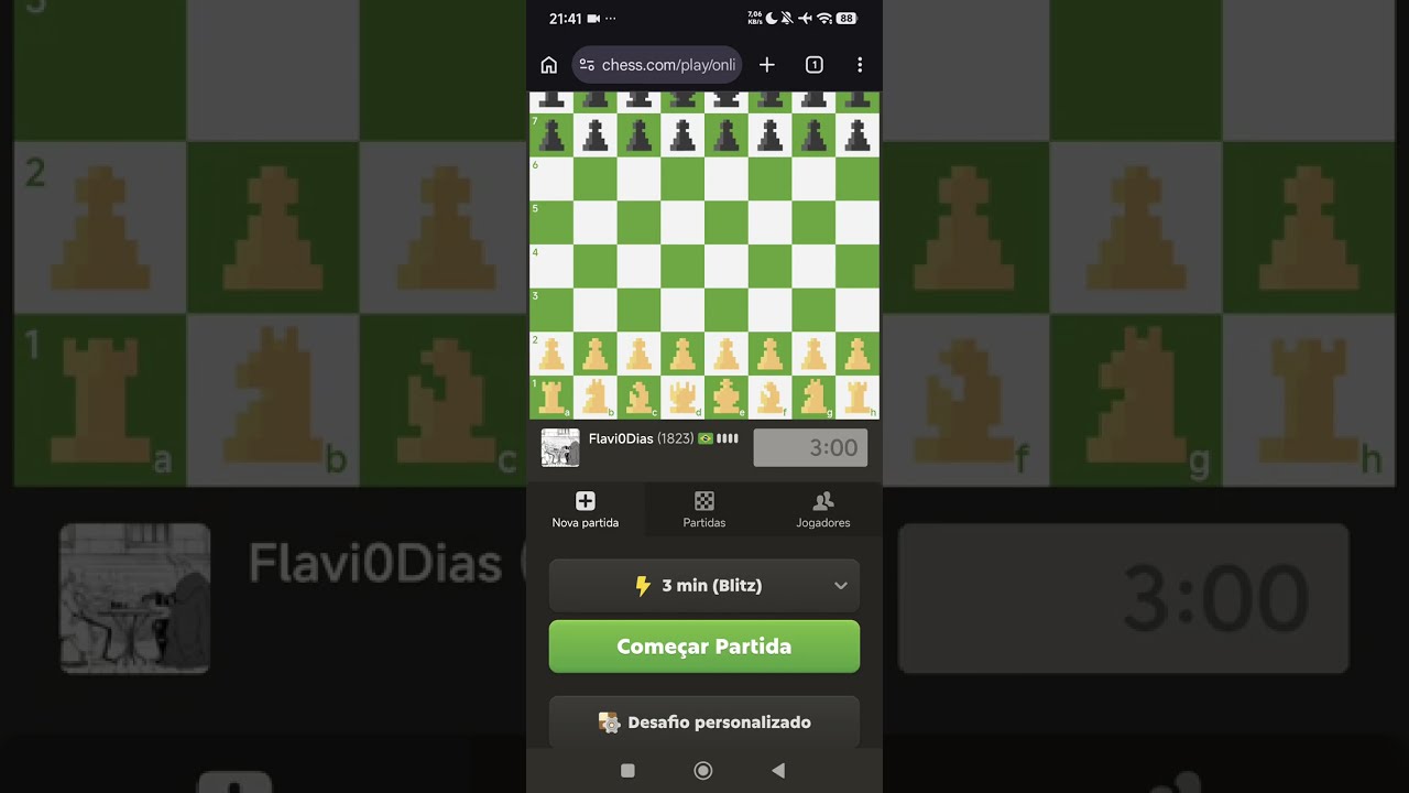 Jogando Blitz Chess.com