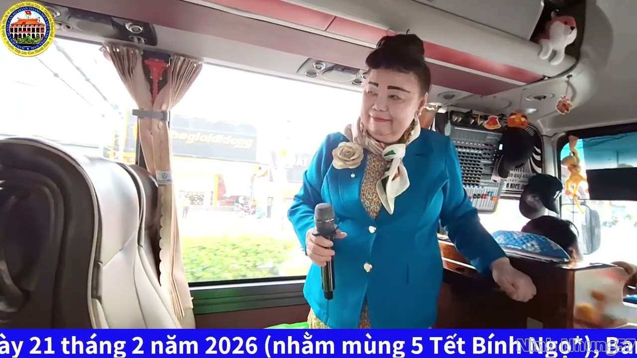 Chị ĐINH KIM HOÀNG GIAO LƯU TRÊN XE MÙNG 5 TẾT BÍNH NGỌ (BÔNG SEN)