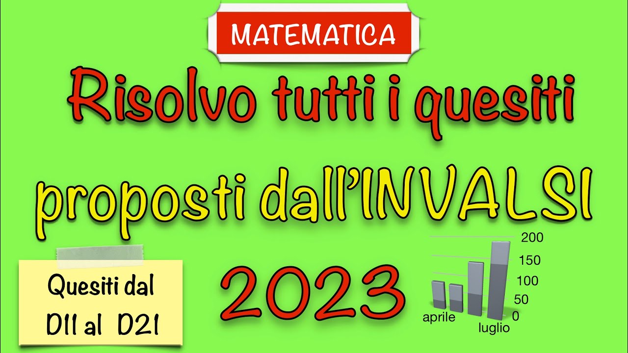 Simulazione Prova Invalsi Matematica - Terza Media - 2022/2023 - Soluzione Quesiti proposti - Parte2