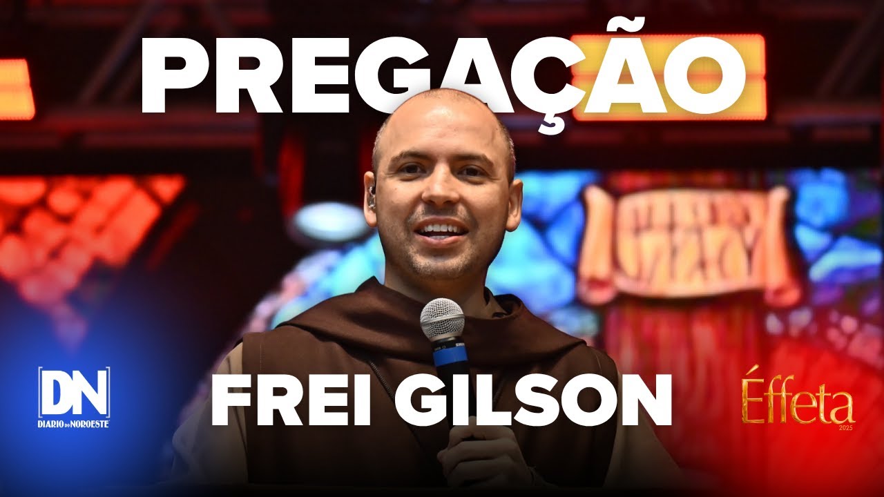 Pregação com Frei Gilson no Éffeta 2025, em Paranavaí