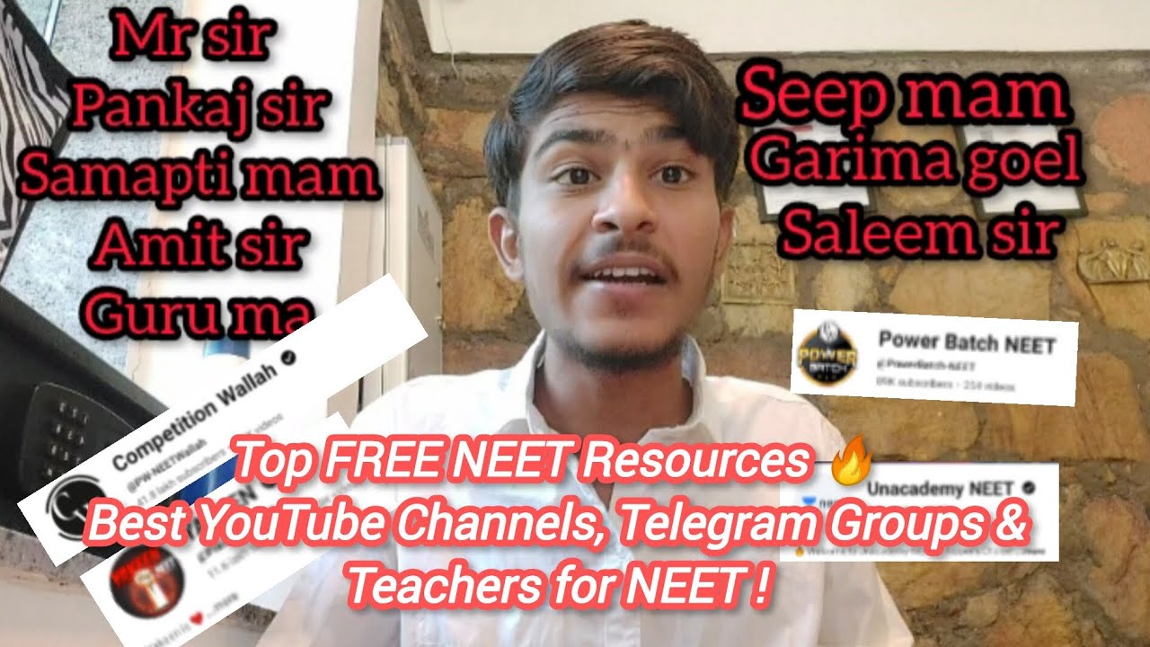 Top FREE NEET Resources 🔥 Best YouTube Channels, Telegram Groups & Teachers for NEET#neet#neet2026