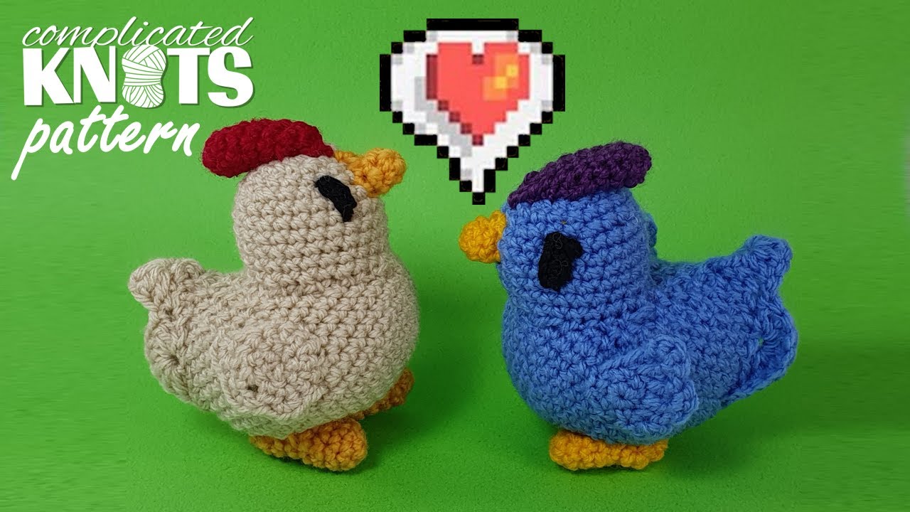 How to crochet the Stardew Valley chicken!
