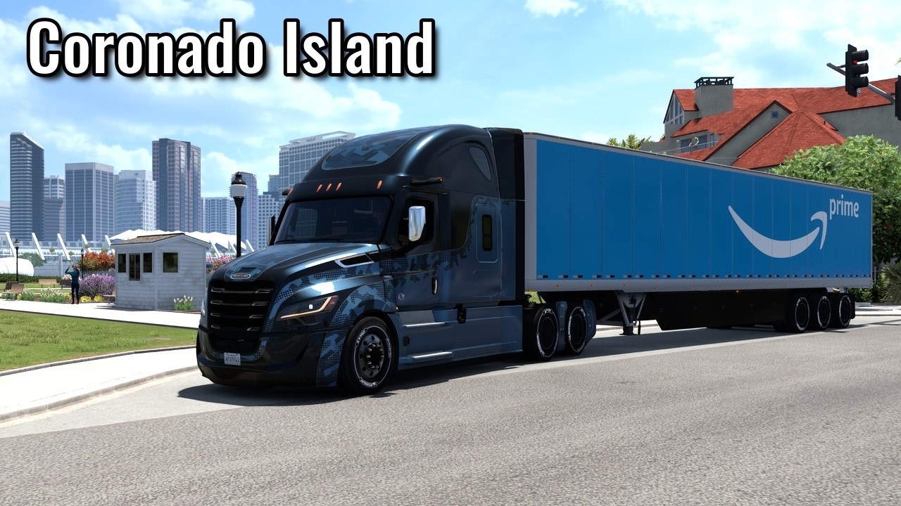 Realistic ATS Driving; Freightliner Cascadia; California 279km; HORI Truck Control System