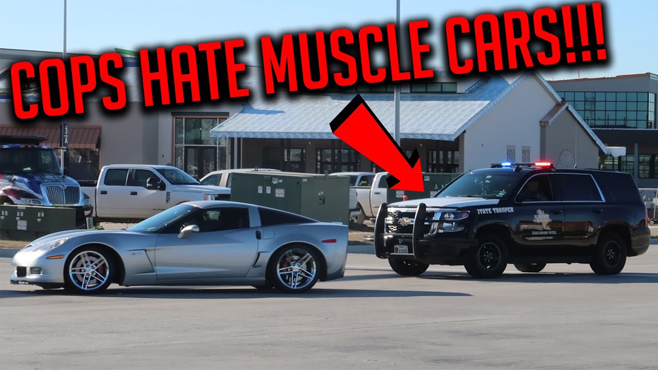 CORVETTE DOES DONUTS AND RUNS FROM COPS LEAVING DALLAS CARS AND CANTINA!!!
