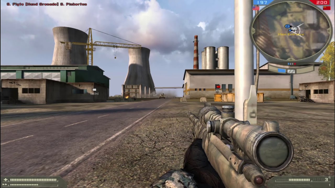 Battlefield 2 VS Bot - Dalian Plant (Capture Flag) PC Gameplay No Commentary