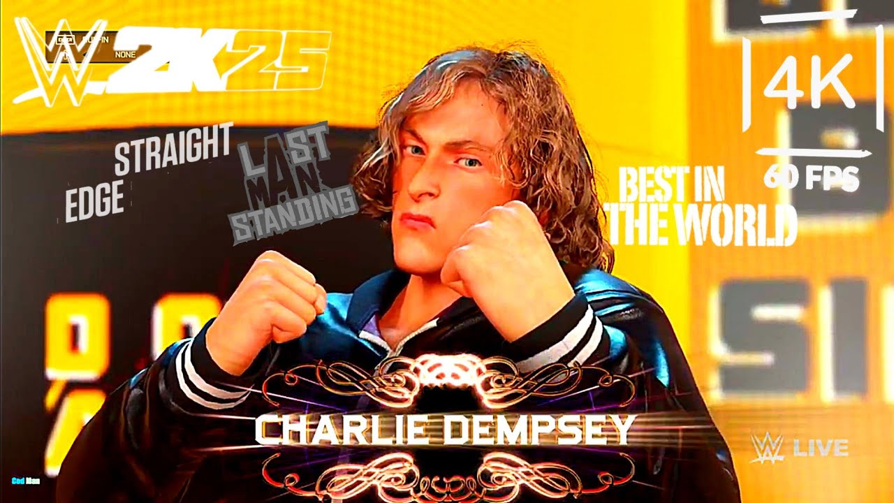 Wwe 2K25 Cm Punk vs Charlie Dempsey | Last Man Standing | Wwe Championship | 4k60Fps | ⭐⭐⭐⭐