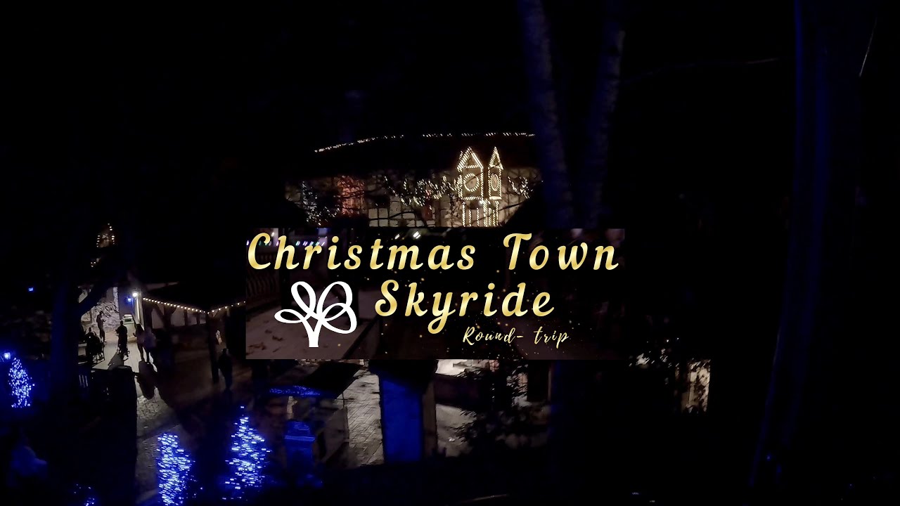  Flying High Over the Lights! Busch Gardens Christmas Town Skyride POV Roundtrip! (2025)