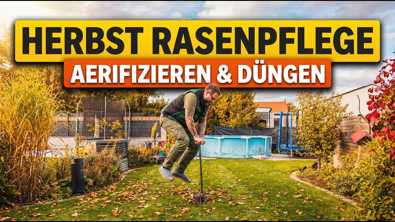Rasenpflege im Herbst - ENDLICH grüner Rasen im Frühling