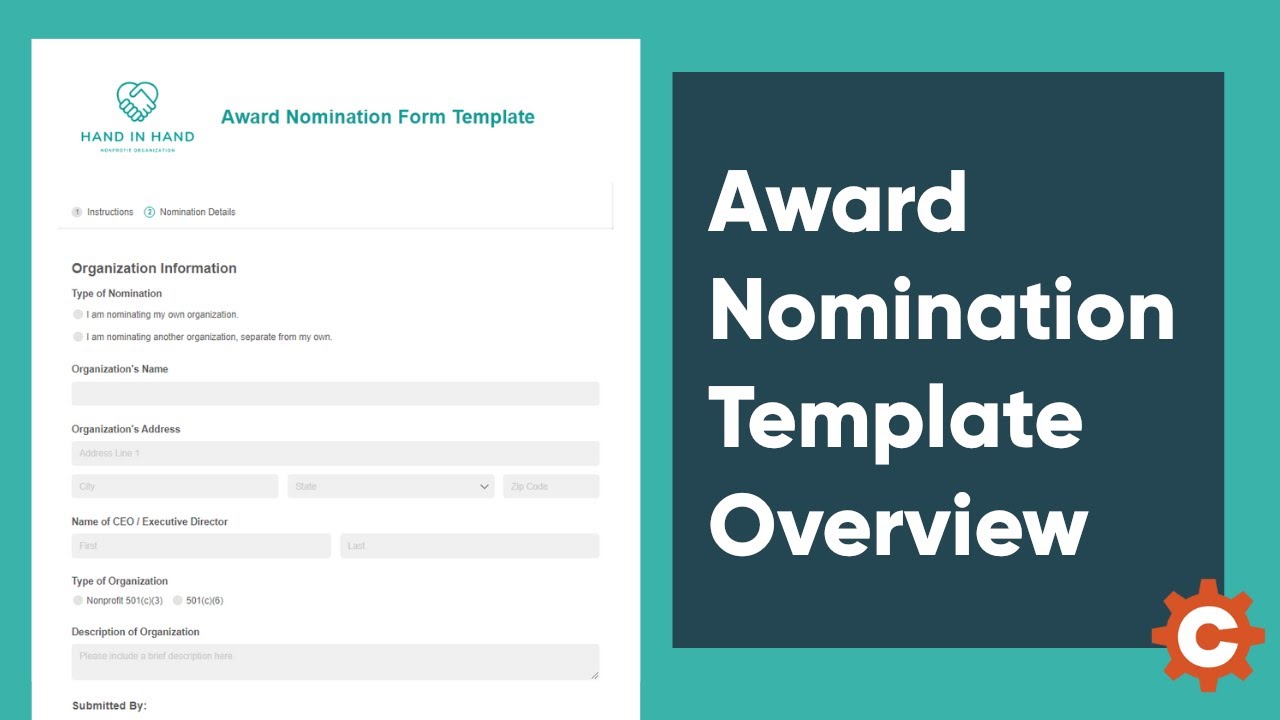 Award Nomination Form Template Overview - Cognito Forms