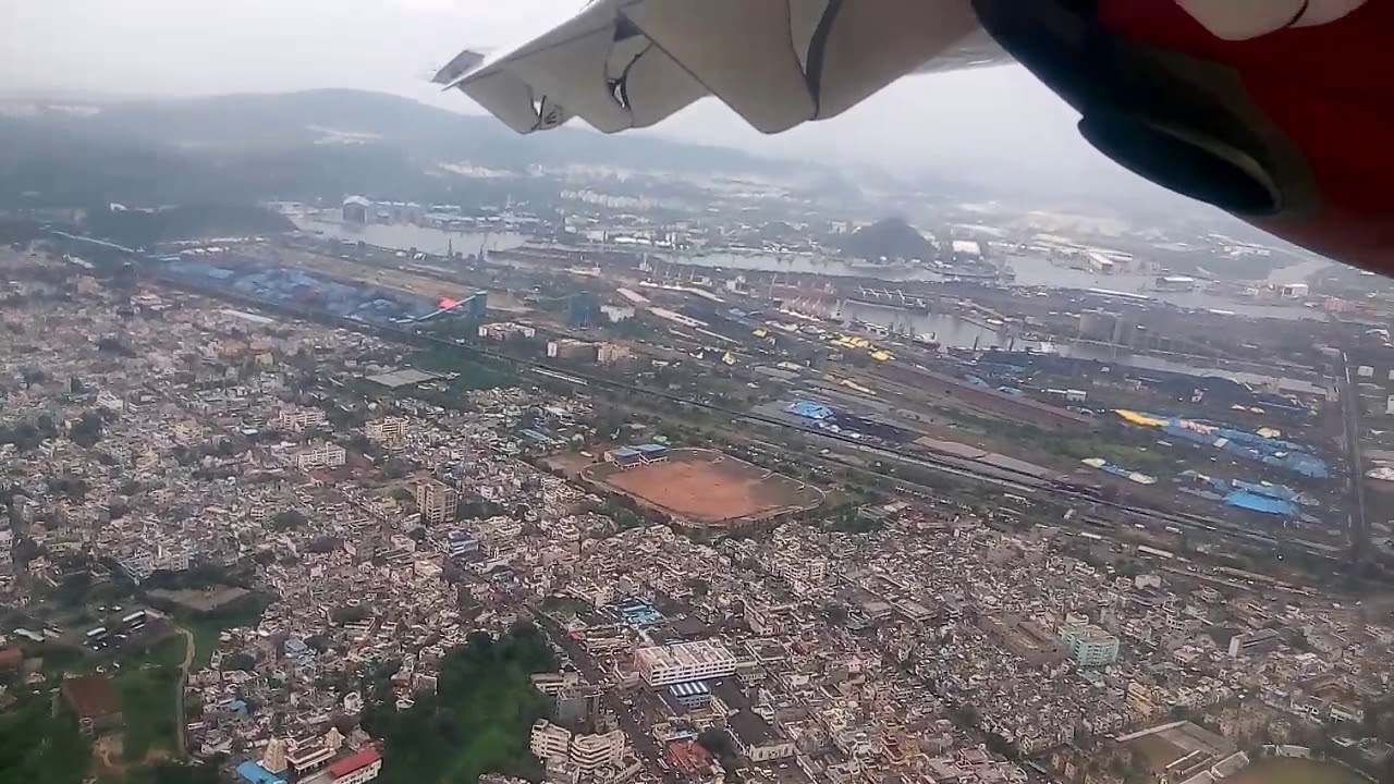 Vizag airport landing view