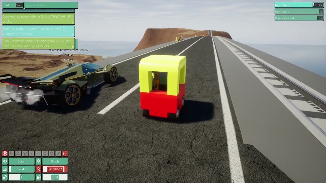 Two Dudes Race Through a Canyon | Brick Rigs