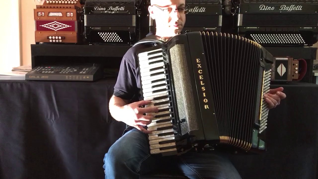 Used Musette Excelsior Accordion Model AC Gold