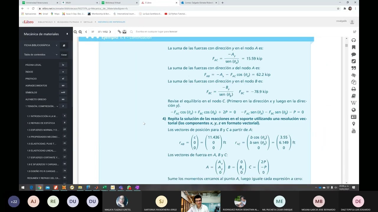 Cálculo de reacciones