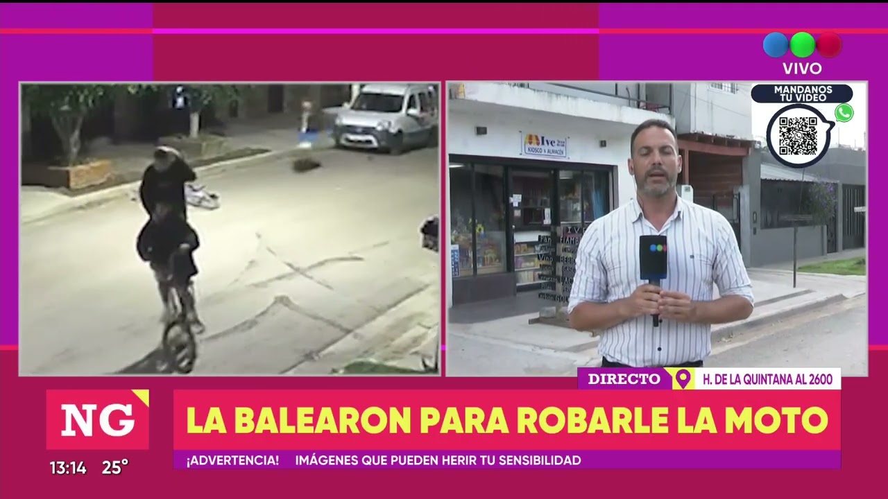 La balearon para robarle - TELEFE ROSARIO