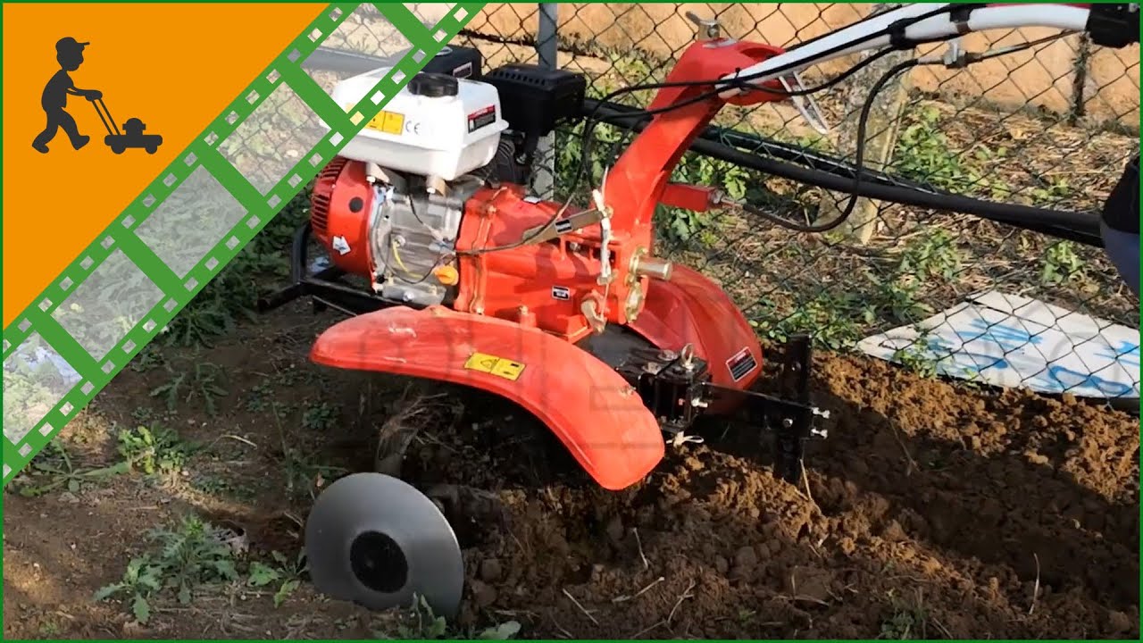 Funktionsvideo - GeoTech PGT 900 Gartenfräse mit Benzinmotor 7 PS mit pneumatischen Räder