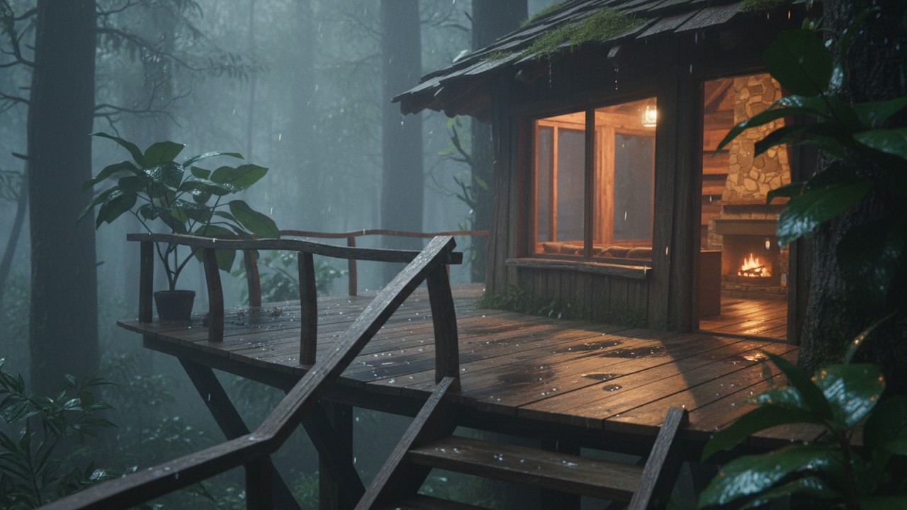 Forest Rain Sounds at Night 🌧️ Fall Asleep Fast | Deep Sleep & Insomnia Relief | The Rainy Room