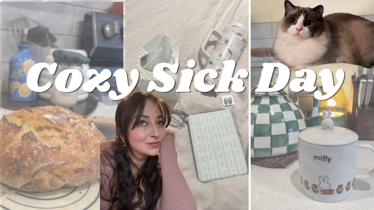 Неспешный и уютный день дома во время болезни ☁️ Выпечка из остатков закваски + разговоры о жизни