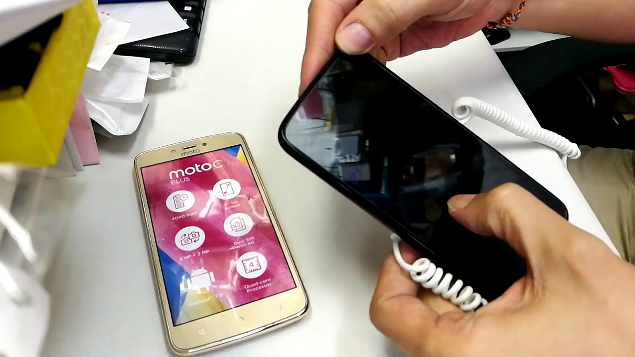 Motorola moto c Plus install tempered glass clear