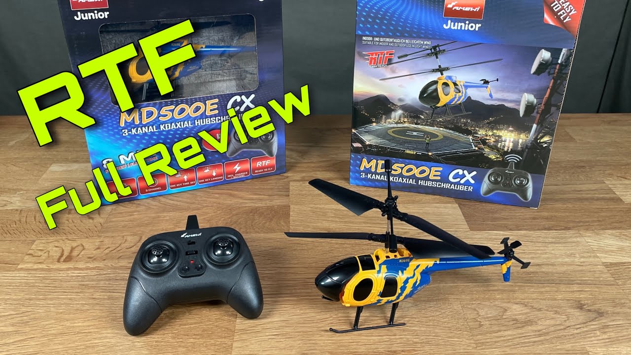 Der perfekte Einstieg? | Amewi Junior MD500E CX Koaxial RTF RC Anf&auml;ngerhubschrauber | Full Review