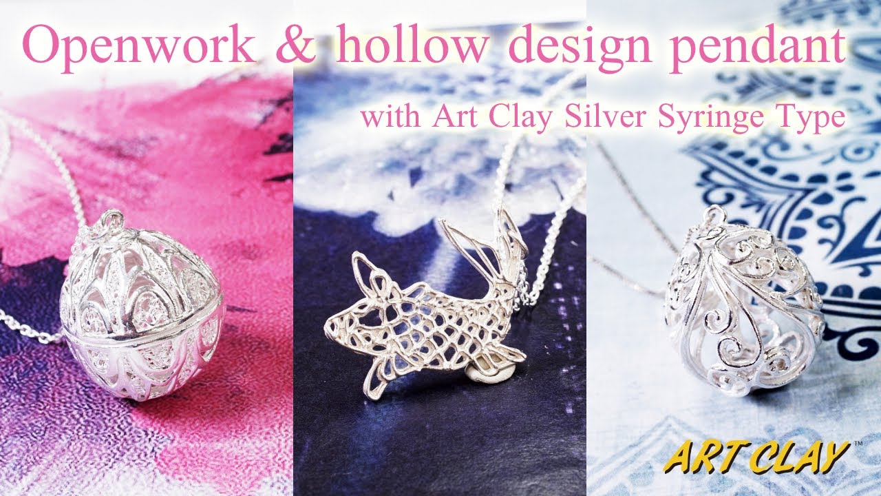 Openwork & Hollow Design Pendant with Art Clay Silver Syringe