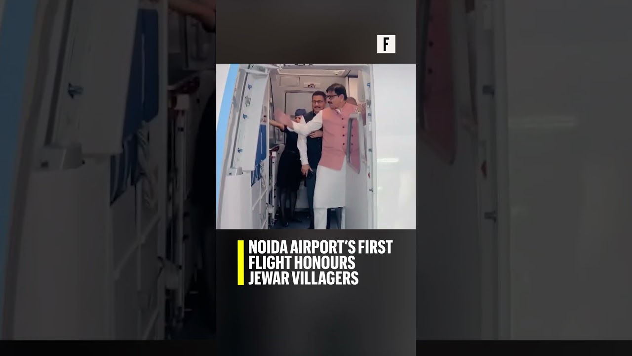 Noida airport&rsquo;s first flight honours Jewar villagers